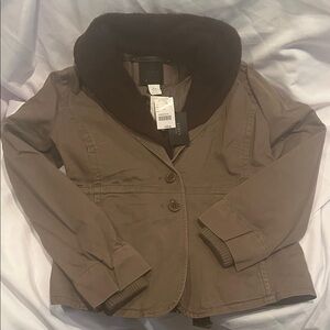 J.Crew Brand New NWT Women’s All Season Outerwear w/removable Collar Sz 2